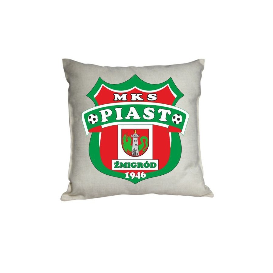 Poduszka Piast Żmigród Biała z Logo